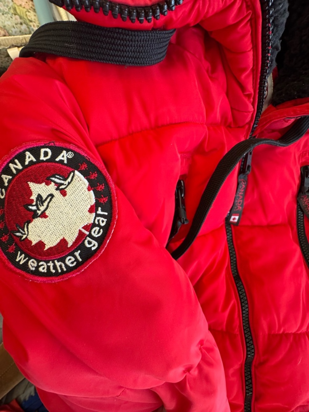 Canada Weather Gear Parka Red Insulated Puffer Jacket Sherpa Hood M Outdoor Snow - Picture 14 of 14
